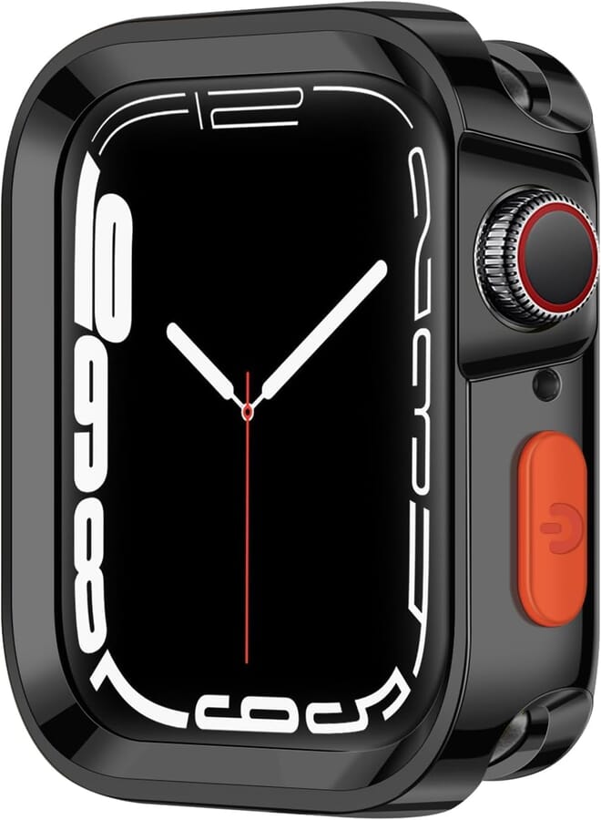 Next Next store Compatible with iWatch Case 45/44 Series 8/7/6/5/4/SE, Soft Shockproof Protective Cover for Women Men (Matte Black)