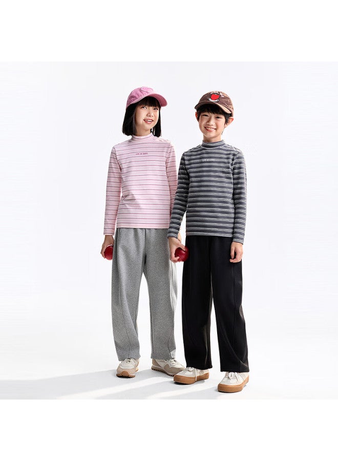 Annil Children's Clothing, Boys And Girls Long Sleeve T-shirt, Autumn New Style Elastic Undershirt, Pink Striped, Size 120 - Image 3