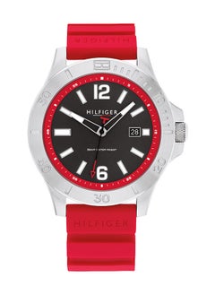TOMMY HILFIGER Men's Analog Round Shape Silicone Wrist Watch 1710540 - 46 Mm  - Image 1