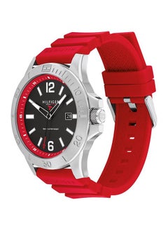 TOMMY HILFIGER Men's Analog Round Shape Silicone Wrist Watch 1710540 - 46 Mm  - Image 3