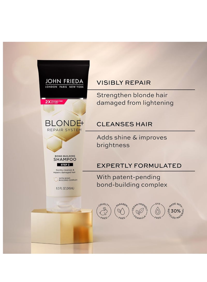 John Frieda John Frieda Repair Shampoo Bond-Building Formula, for Blonde,Damaded Hair, Vegan, Cruelty & Paraben-Free, Not Tested On Animals 8.3 Fl Oz  - Image 2