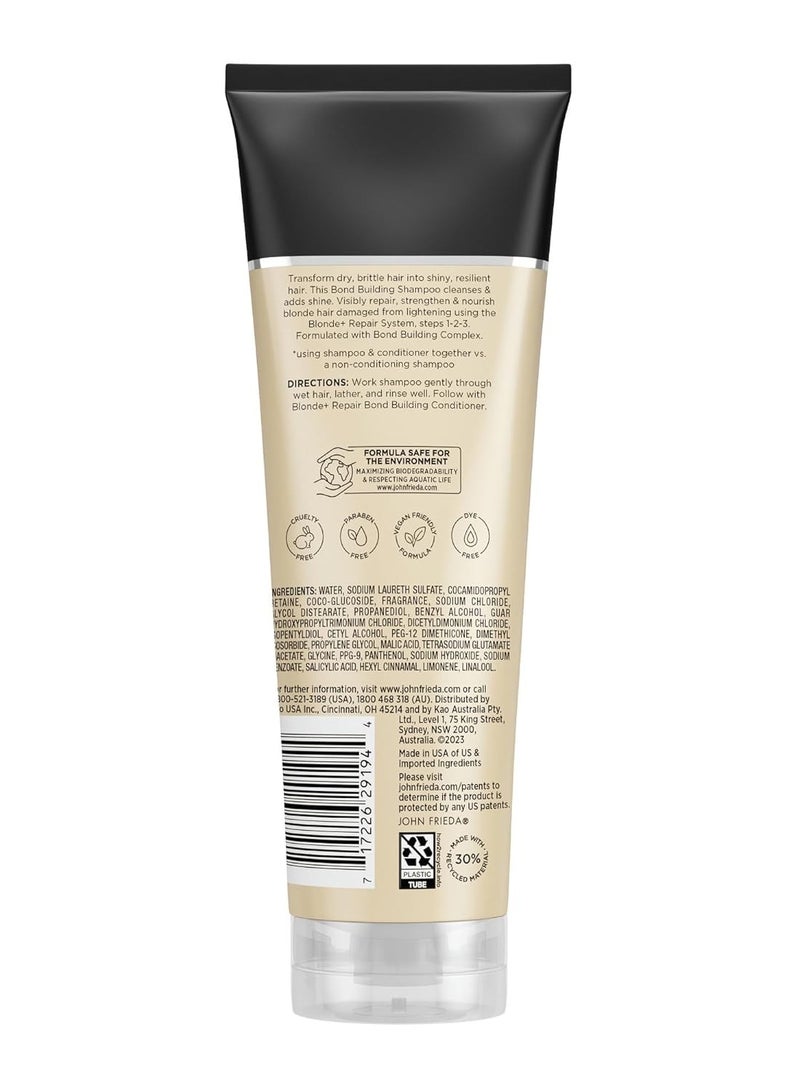 John Frieda John Frieda Repair Shampoo Bond-Building Formula, for Blonde,Damaded Hair, Vegan, Cruelty & Paraben-Free, Not Tested On Animals 8.3 Fl Oz  - Image 3