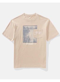 American Eagle Logo Graphic Crew Neck T-Shirt  - Image 3