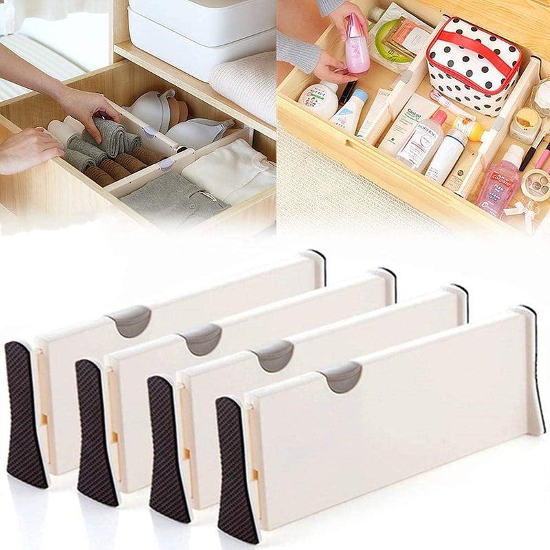 BLAPOXE Drawer Dividers Organizer Wardrobe Cloth Innerware Storage Organizer and Utensils Organizer For Clothing Office Kitchen Storage 4 - Image 1