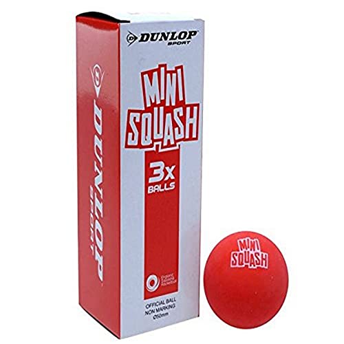 Dunlop Sports Mini Squash Ball, Red, 3-Ball Pack - Image 2