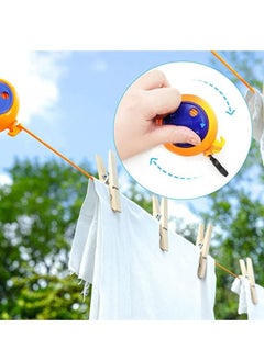 Cool Baby COOLBABY Portable Travel Clothesline.Artifact For Business Travel.Suitable For Hotel Travel.Cruise Ship.Outdoor/Indoor. With 20 Clothespins.10 Fixed Buckles.4 Folding Hangers  - Image 3