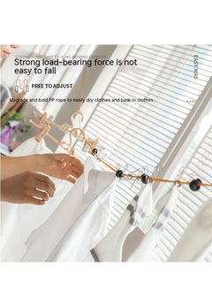 Cool Baby COOLBABY Portable Travel Clothesline.Artifact For Business Travel.Suitable For Hotel Travel.Cruise Ship.Outdoor/Indoor. With 20 Clothespins.10 Fixed Buckles.4 Folding Hangers  - Image 4