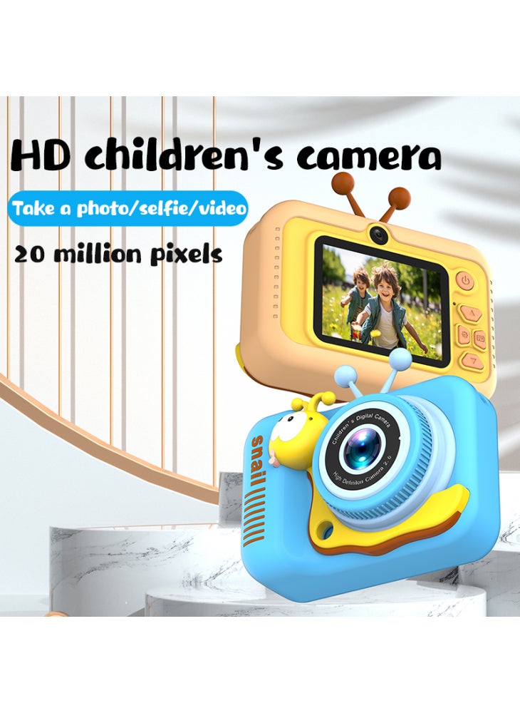 Q2 Kids Camera Toy Cartoon Snail Shaped Children Photo Video Recorder with 32G Memory Card - Green - Image 3