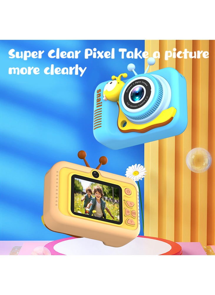 Q2 Kids Camera Toy Cartoon Snail Shaped Children Photo Video Recorder with 32G Memory Card - Green - Image 5