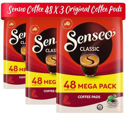 Senseo Classic Medium Roast Coffee Pods – 144 Count (3 Packs) – Smooth, Balanced Flavor with Rich Crema – Single-Serve Pads Compatible with Senseo & PeleCom Machines - Image 1