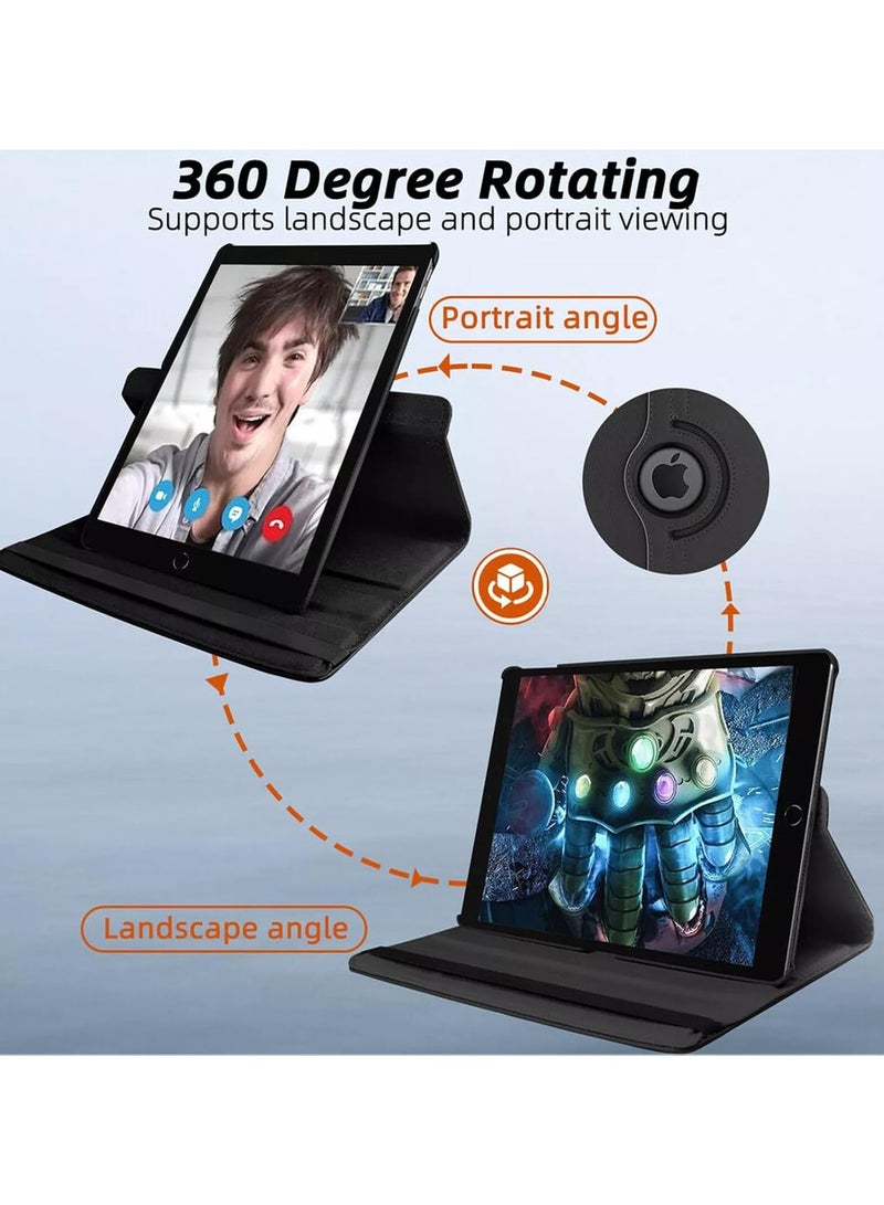 DUSALA 360 Degree Rotating Stand Auto Sleep Wake Folio Leather Smart Cover for iPad Air 13 (2024) - Image 5