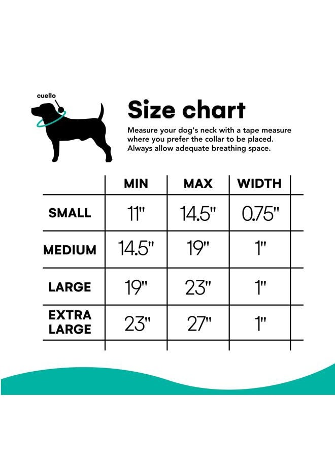 Black Rhino Dog Collar for Large Dogs - Adjustable Reflective Heavy Duty Collar with Ultra-Soft Neoprene Padding - Weatherproof, Durable, and Comfortable - Ideal for Active Dogs - Aqua and Gray - Image 5