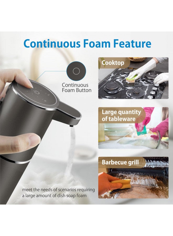 Gotofine Automatic Foaming Soap Dispenser,4-Level Adjustable Foam, Wall Mount Soap Dispenser,USB Rechargeable,12.8oz/ 380ml,Touchless Hand & Dish Soap Dispenser for Bathroom, Kitchen,Hotel, Restaurant - Image 5