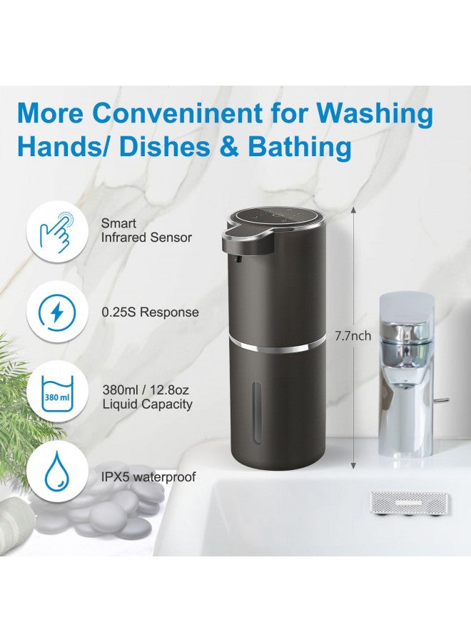 Gotofine Automatic Foaming Soap Dispenser,4-Level Adjustable Foam, Wall Mount Soap Dispenser,USB Rechargeable,12.8oz/ 380ml,Touchless Hand & Dish Soap Dispenser for Bathroom, Kitchen,Hotel, Restaurant - Image 3