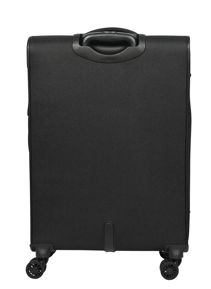 American Tourister  Duncan+ Suitcase,  4 Spinner Wheels, Soft Top, 100% Polyester, Black|Lightweight|Water Resistant Material|TSA Lock|Front Storage Compartment|Expandable - 3 Years International Warranty  | Best Price UAE