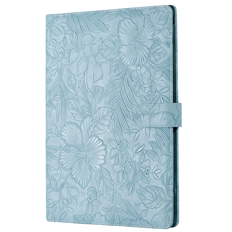 Mymazn Padfolio Portfolio Binder, Faux Leather Interview Resume Folder with Document Organizer & Business Card Holder, Letter-Sized Notepad Legal Pad Holder for Women Men (Blue) - Image 1