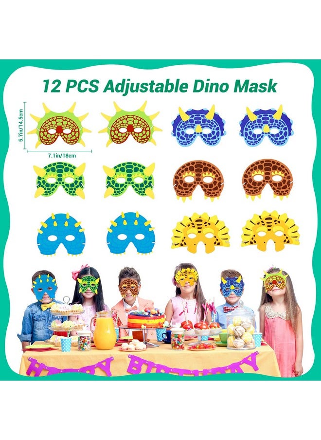 INNOCHEER Dinosaur Party Favors For Kids 74 Pieces Dino Birthday Party Supplies Dinosaur Goodie Bags For Kids Birthday With Dinosaur Masks Gifts Bags Bracelets Keychains Rings Treat Gift Goodie Bag Fillers  - Image 3