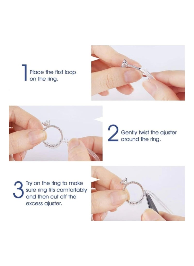 Generic - Silicone Transparent Ring Size Adjuster Set 4 Pieces Different Sizes - Image 1