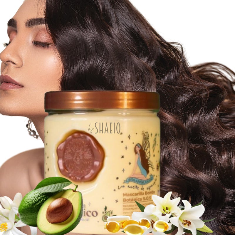SHAEIO RITUAL BOTANICO Mascarilla para el Cabello de Origen BotÃ¡nico | Bomba BotÃ¡nica S.O.S. Repara y Reduce la caÃ­da | Acelerador de Crecimiento de Cabello | Tratamiento para cabello seco y maltratado - Image 2