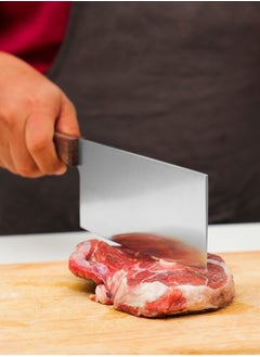 DELCASA 7.5" Cleaver Knife, Stainless Steel Blade  - Image 5