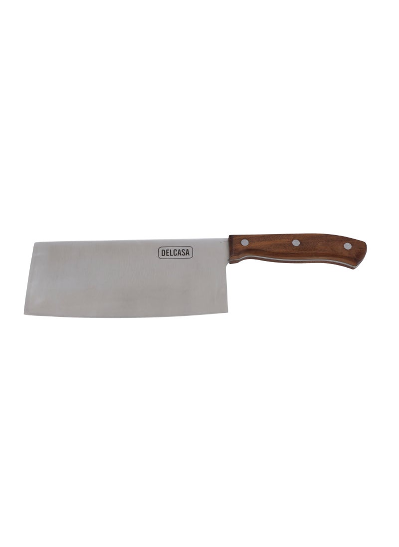 DELCASA 7.5" Cleaver Knife, Stainless Steel Blade  - Image 2