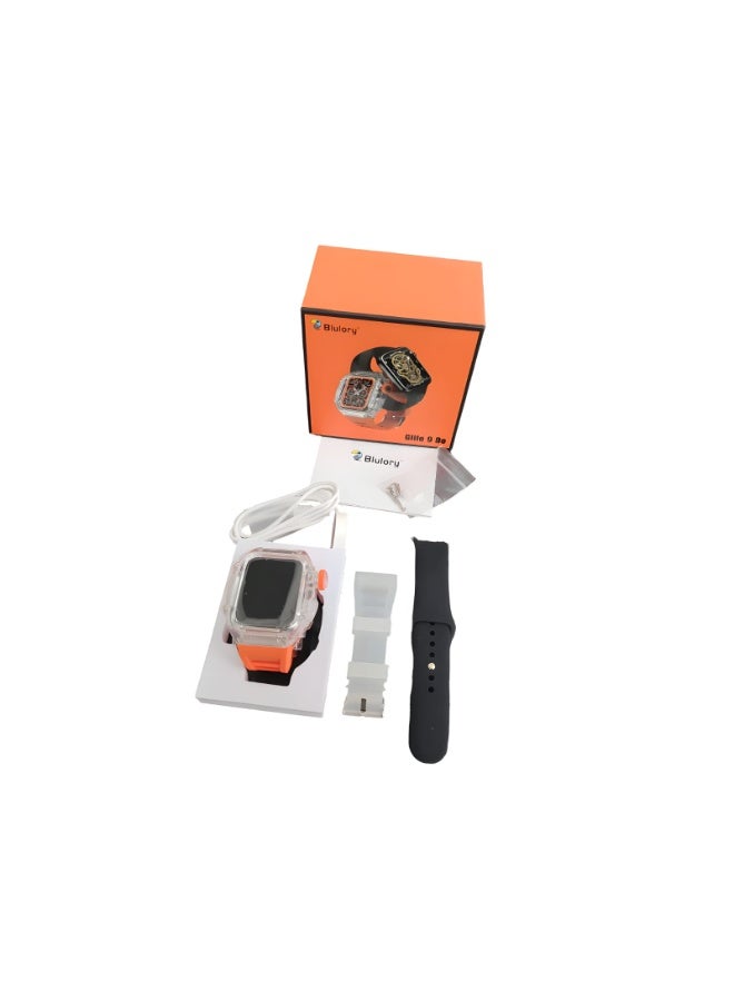 بلوري ساعة ذكية مقاس 2.1 بوصة HD مع مكالمات بلوتوث، NFC، وضع العرض الدائم، مقاومة للماء، مراقبة معدل ضربات القلب، SpO₂ والنوم، تتبع اللياقة البدنية للرياضات المتعددة، التحكم بالموسيقى والكاميرا، المساعد الصوتي الذكي، بطارية طويلة العمر، و8 أحزمة قابلة للتبديل أنيقة - Image 3