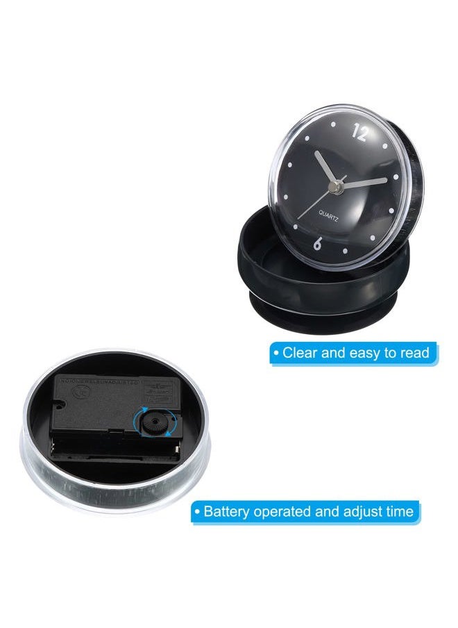PATIKIL Waterproof Bathroom Clock, Battery Operated Silent Mini Wall Clocks with Black Suction Cup for Shower Kitchen Home Decoration, Black  - Image 5