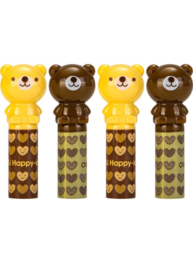 Deli 4-Pack Cartoon-Shaped Pencil Extenders/Pencil Grips, Shockproof Pencil Covers, 0 Random Colors - Image 1