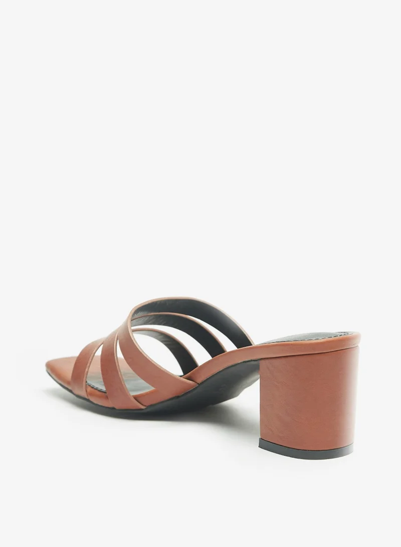 Flora Bella By Shoexpress Womens Solid Slip On Strap Sandals With Block Heels By Shoexpress