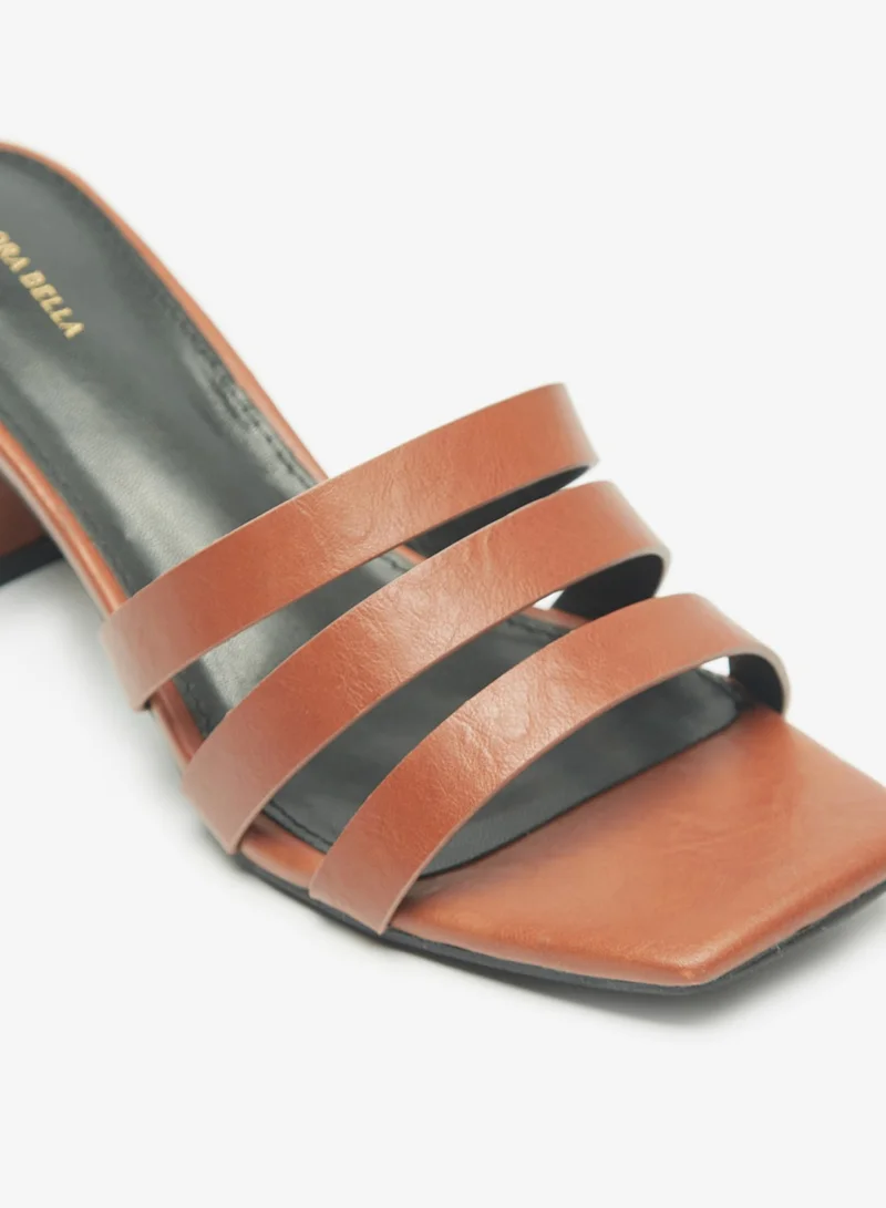 Flora Bella By Shoexpress Womens Solid Slip On Strap Sandals With Block Heels By Shoexpress