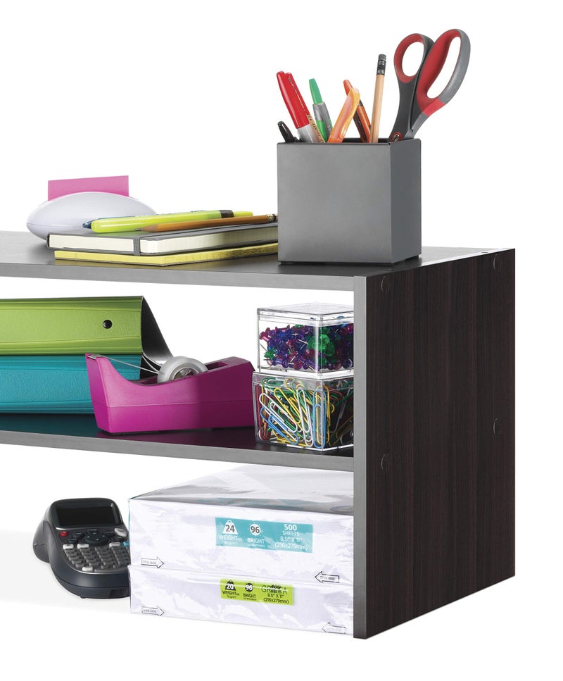 Whitmor Wood Stackable 2-Shelf Shoe Rack, 24 INCH, Espresso - Image 5