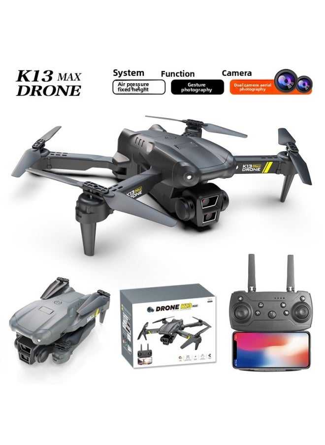null - K13MAX Drone 4k HD Aerial Photography Dual Camera Quadcopter Toy Remote Control Aircraft E88pro-Color:K13max-grey Dual Camera Version - Image 1