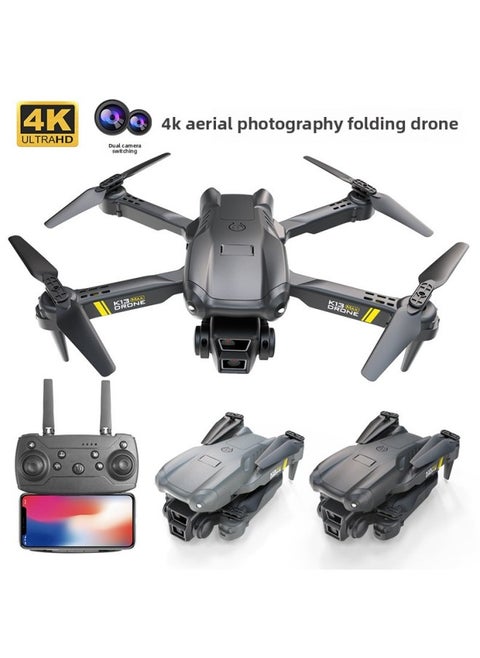 K13MAX Drone 4k HD Aerial Photography Dual Camera Quadcopter Toy Remote Control Aircraft E88pro-Color:K13max-grey Dual Camera Version