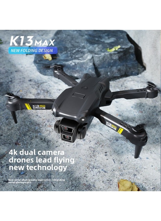 null - K13MAX Drone 4k HD Aerial Photography Dual Camera Quadcopter Toy Remote Control Aircraft E88pro-Color:K13max-grey Dual Camera Version - Image 1