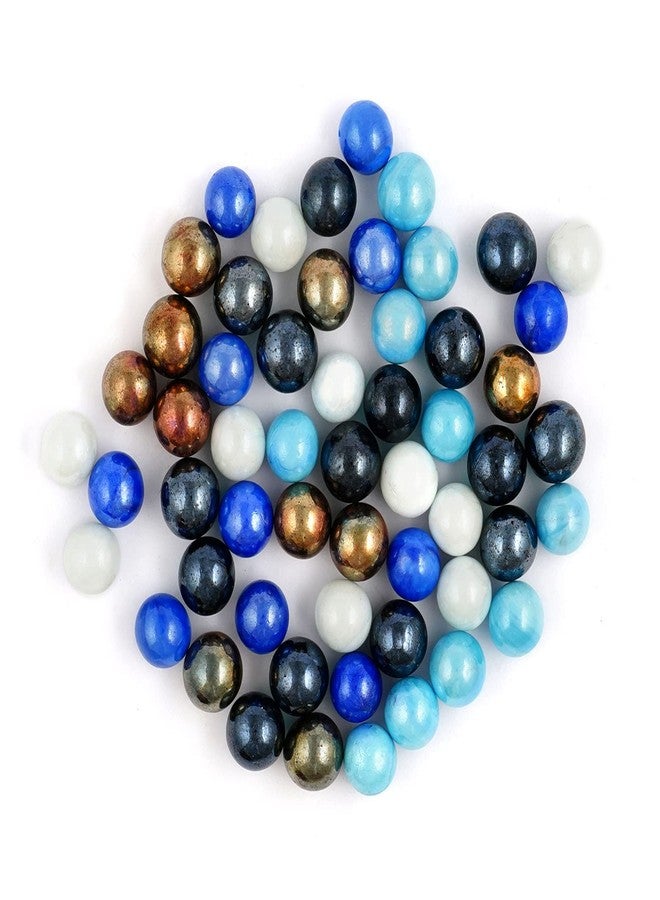 Toolart™ Glass Marbles and Design Balls 15mm Decorate Glass Balls Decoration Toy Regular Round (100pc) | Can be Used for Decoration, Aquarium etc - Image 1