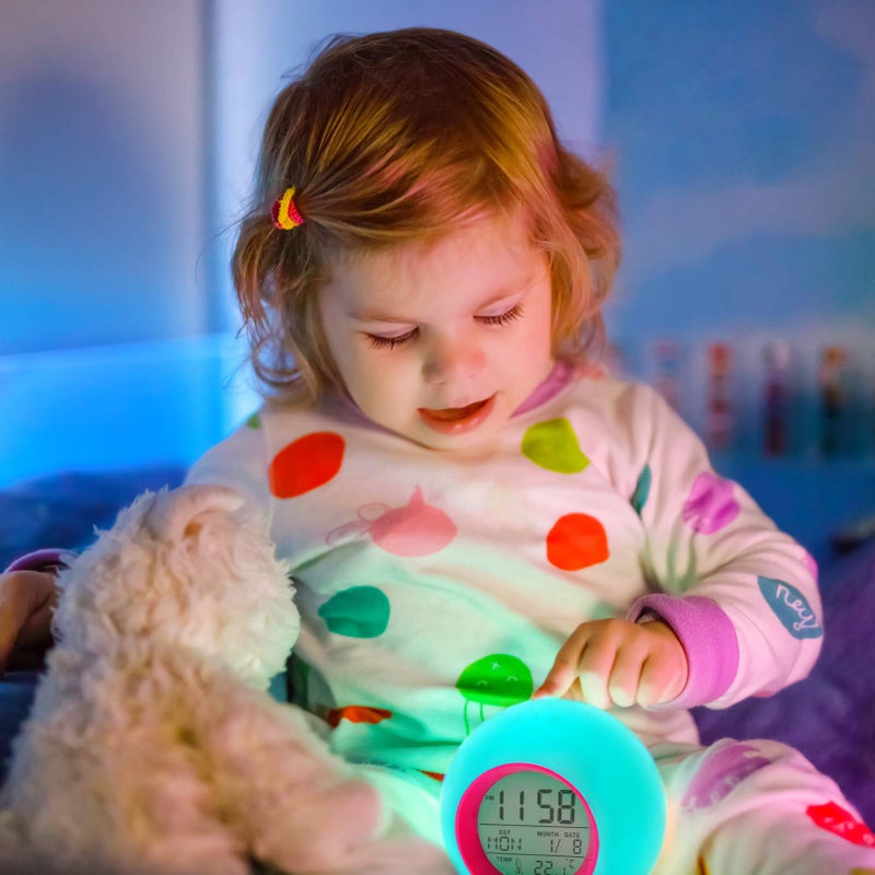 Tarklanda Kids Alarm Clock,Moon Stars Projector Alarm Clock,7 Color Changing Night Light,Snooze Touch Control Temperature for Kidsâ€™ Bedroom, Digital Clock for Girls Boys Children - Image 5