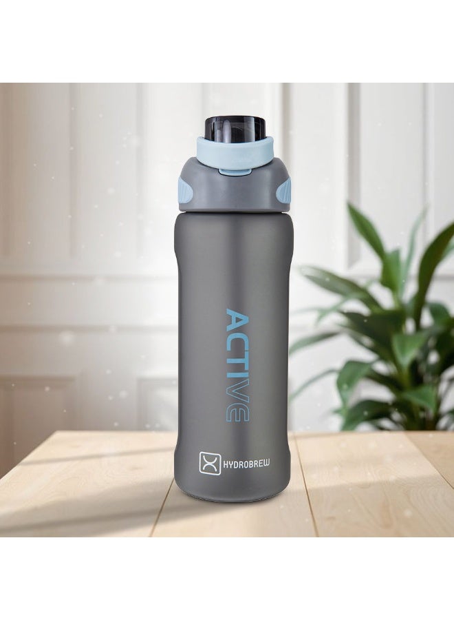 HYDROBREW Sip Switch Tritan Water Bottle 1000ml Leakproof, BPA Free, Straw & Spout Lid- Graphite - Image 2