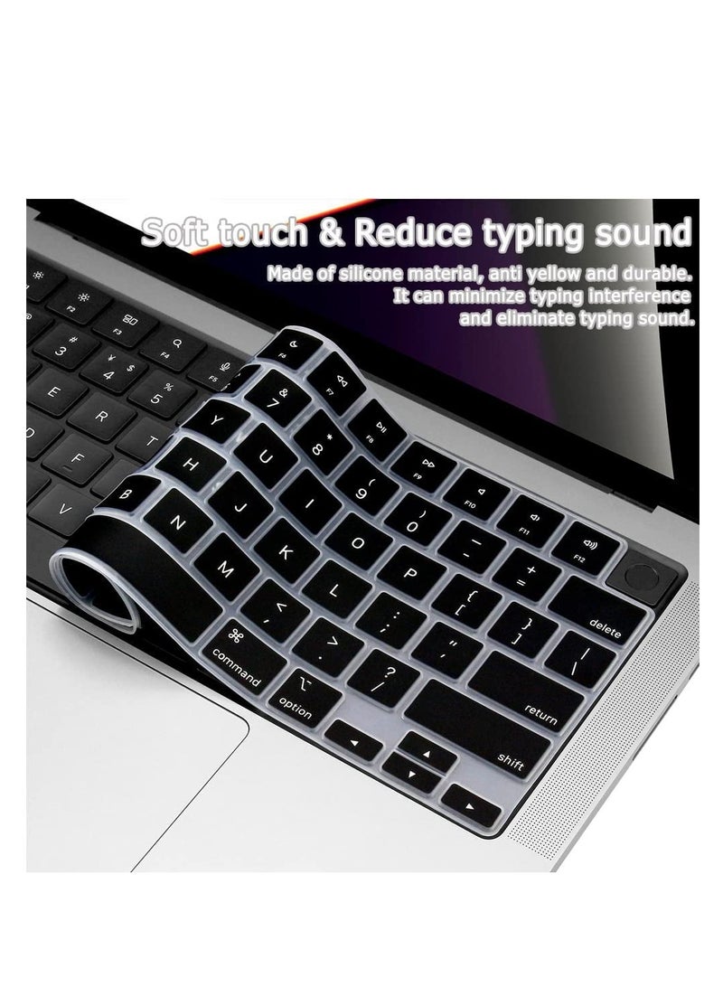 US Layout Silicone Keyboard Cover Skin for Macbook Air 15 A2941/A3114/A3241 , MacBook Air 13.6 with M2/M3/M4 A2681/A3113/A3240, MacBook Pro 14.2 A3112/A3185/A3401/A2442 A2992/A2918/A2779 / MacBook P - Image 4