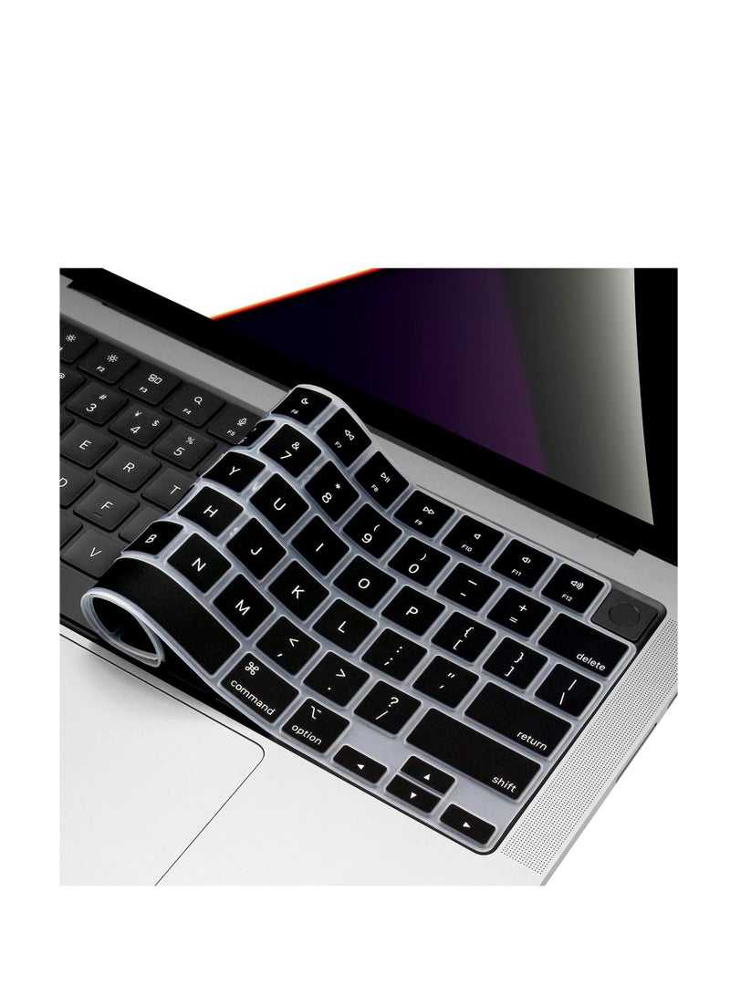 US Layout Silicone Keyboard Cover Skin for Macbook Air 15 A2941/A3114/A3241 , MacBook Air 13.6 with M2/M3/M4 A2681/A3113/A3240, MacBook Pro 14.2 A3112/A3185/A3401/A2442 A2992/A2918/A2779 / MacBook P - Image 3