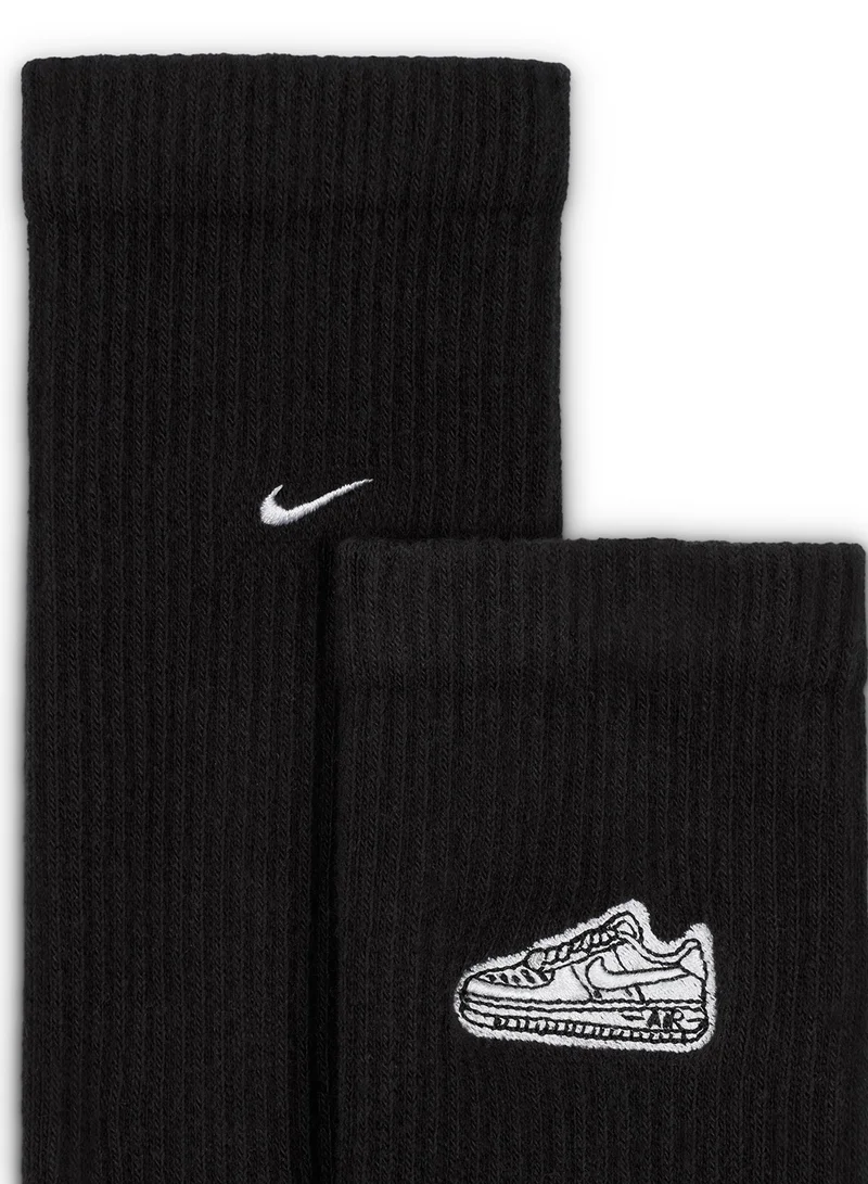 نايكي Nike Everyday Plus Cushioned Crew Socks