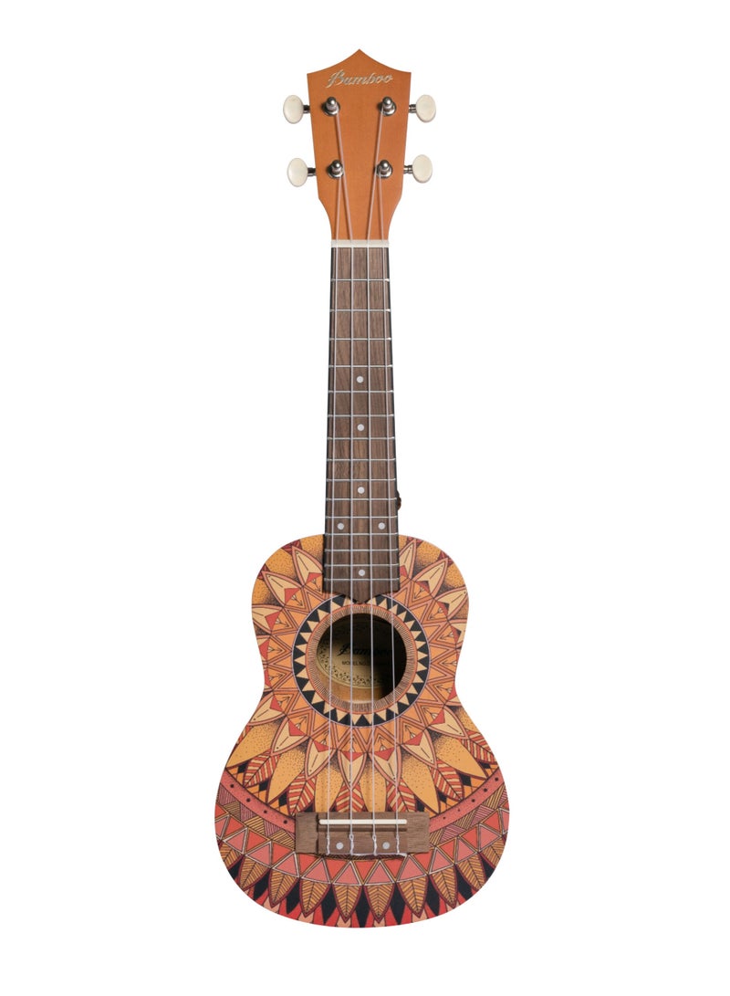 Bamboo U-21 Summer Soprano Ukulele – 21-Inch Artistic Design with Premium Gig Bag  - Image 3