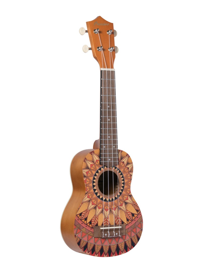 Bamboo U-21 Summer Soprano Ukulele – 21-Inch Artistic Design with Premium Gig Bag  - Image 1
