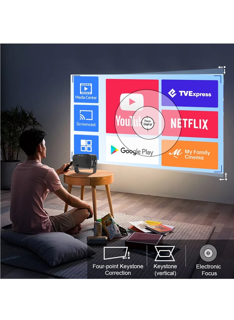 K6 Android 9.0 Mini Projector Video Beamer Supported 1080P WiFi Bluetooth Smart Home Theater Movie Airplay Miracast  - Image 5