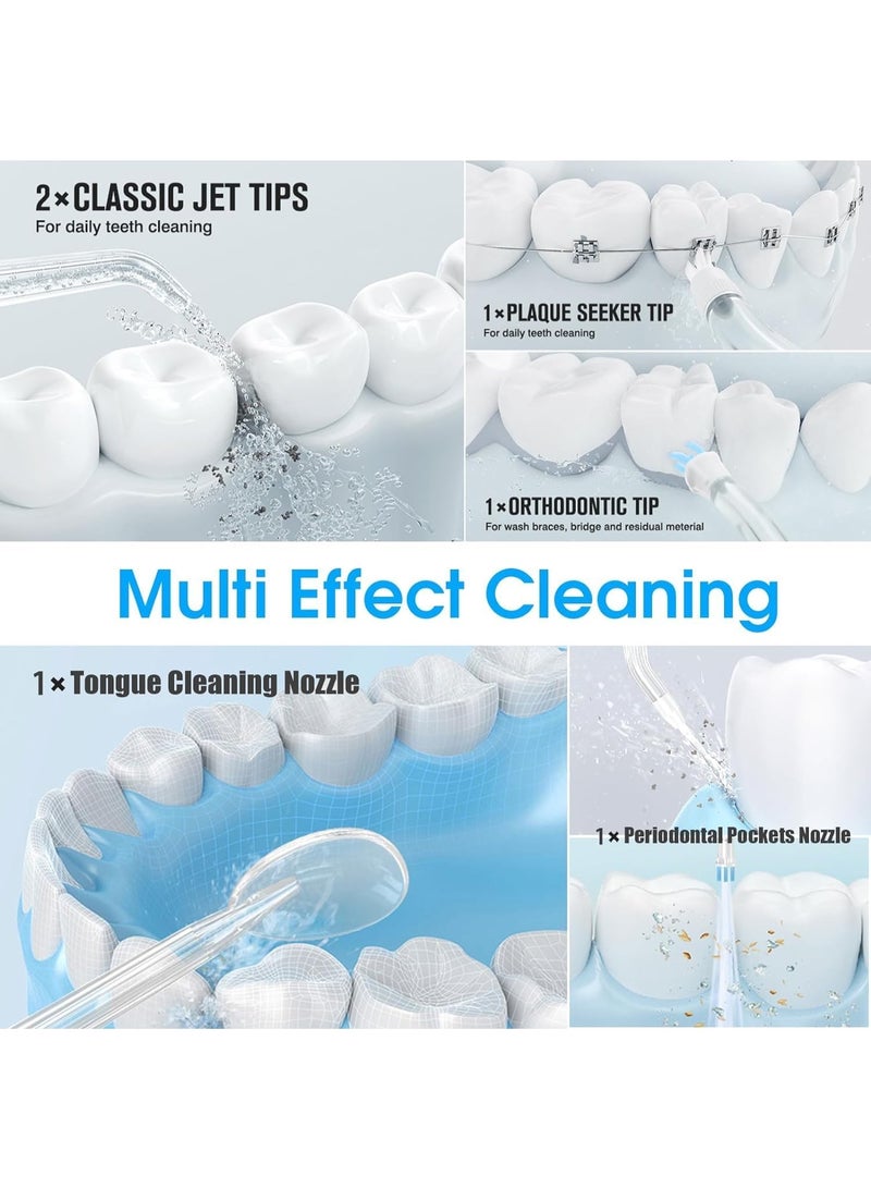 SYOSI Water Dental Flosser for Teeth, Cordless Irrigator with 4 Modes and 3 Gears, IPX7 Waterproof, Portable USB Rechargeable Water Dental Picks for Home and Travel (Black) - Image 5