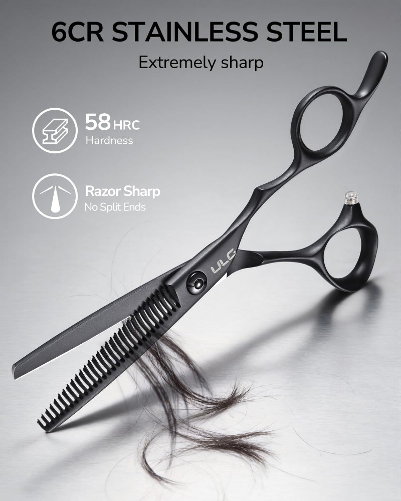 ULG Texturizing Shears â€“ Professional Stainless Steel, 30-Teeth Thinning Scissors, Teflon Coated, Deer Tooth Blades for Precise Thinning and Layering, Ideal for Stylists and Barbers - Image 2