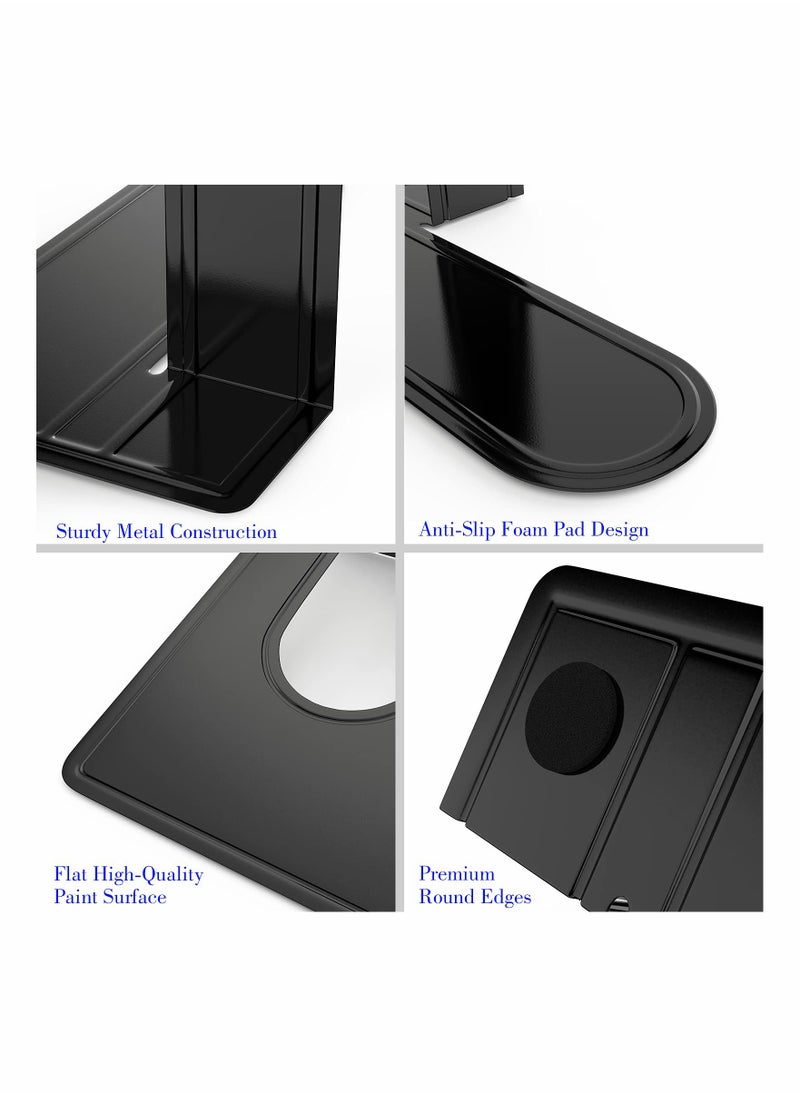 Excefore Bookends, Universal Premium Bookends for Shelves, Heavy Duty Metal Bookend Support  - Image 2