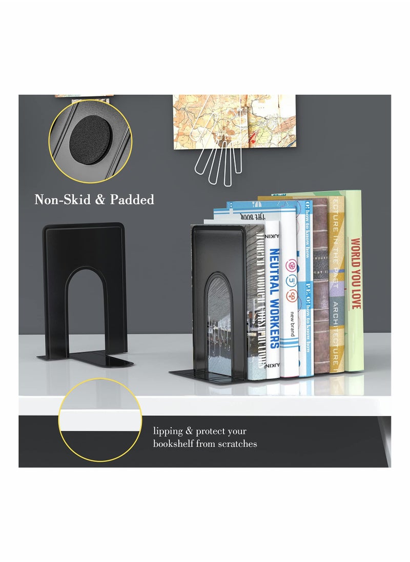 Excefore Bookends, Universal Premium Bookends for Shelves, Heavy Duty Metal Bookend Support  - Image 5