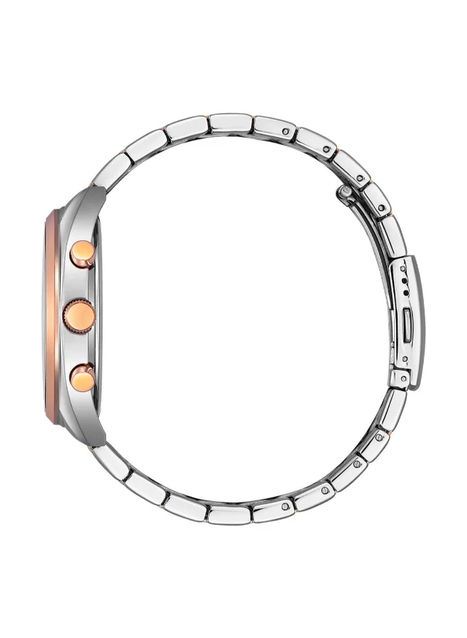 سيتيزن Men's Stainless Steel with Two-Tone Pink Gold Plating Strap QUARTZ MEN Watch AN8216-50L - 42 mm