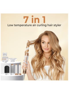 General 7 in 1 Hot Air Brush, ALSKIP Professional High Speed Hair Dryer Brush 110,000 RPM Blow Dryer Brush Detachable Design Styling Tools with 3 Temp and 3 Speed for Straightening, Curling and Drying  - Image 2