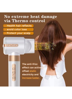 General 7 in 1 Hot Air Brush, ALSKIP Professional High Speed Hair Dryer Brush 110,000 RPM Blow Dryer Brush Detachable Design Styling Tools with 3 Temp and 3 Speed for Straightening, Curling and Drying  - Image 3